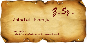 Zabolai Szonja névjegykártya
